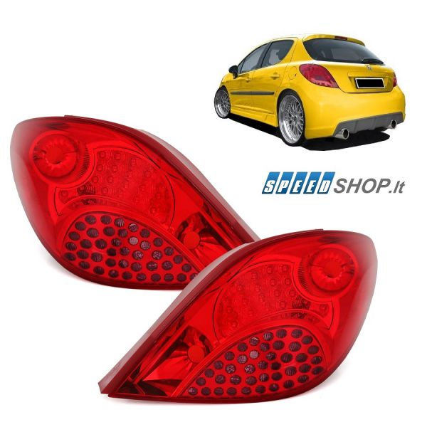 Peugeot 207 galiniai LED žibintai